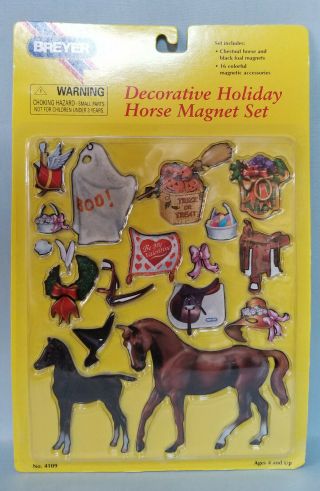 Breyer 4109 Holiday Magnet Set With Big Ben And Proud Arabian Foal Toy - Nip