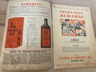 Swamp - Root Almanac 1943 Dr.  Kilmer & Co.  Stamford CT 3