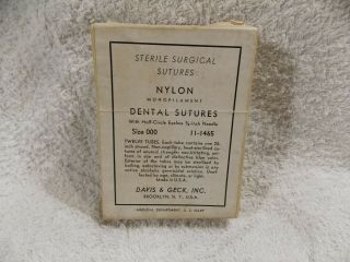Vintage Collectible Medical Dept.  U.  S.  Navy Sterile Surgical Suture Tubes Dental