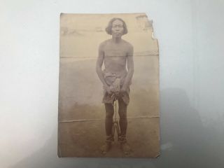 Early 1900s Photo Aboriginal Prisoner In Shackles Murder Beheaded