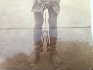 Early 1900s Photo Aboriginal Prisoner in Shackles murder beheaded 2