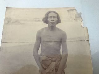 Early 1900s Photo Aboriginal Prisoner in Shackles murder beheaded 3