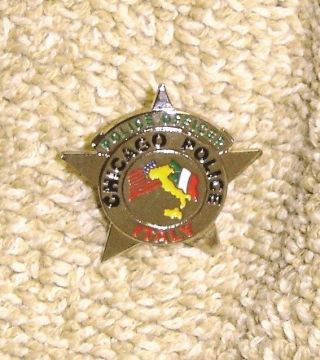 Chicago Police Italy Badge Lapel Tie Pin