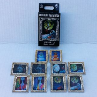 Disney Nightmare Before Christmas Haunted Mansion Holiday Changing Portrait Pins