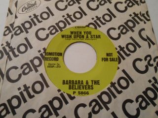 Barbara & The Believers When You Wish Upon A Star /[vinyl 45]nm