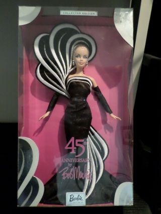 45th Anniversary Barbie Doll in gown designed by Bob Mackie (NRFB,  blonde) 2