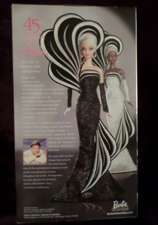 45th Anniversary Barbie Doll in gown designed by Bob Mackie (NRFB,  blonde) 3