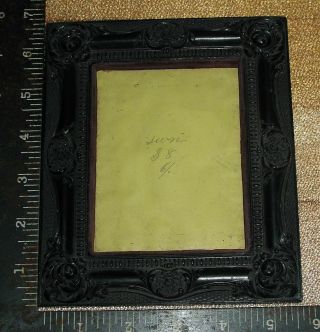 Nrmt Civil War Era 1/4 Plate Thermoplastic Union Frame