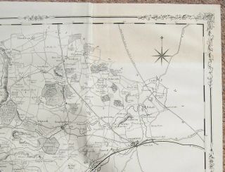 Antique Map Of Rutland C.  1900