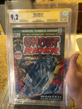 Ghost Rider 1 (1973) - - Cgc Ss 9.  2 Signed By Roy Thomas First Ghost Rider Series