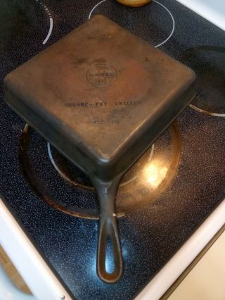 Griswold Cast Iron 768 Square Fry Skillet Pan 2