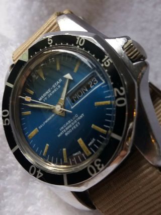 Vintage Sicura Marine Star 17 Jewel Divers Watch