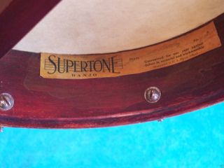 1922 Vintage Supertone 5 string Banjo Harmony Sears Ragtime Roaring 20 ' s 3