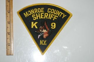 Ny: Monroe County Sheriff K - 9 Patch - (miss Stitch On O Please See Photo)
