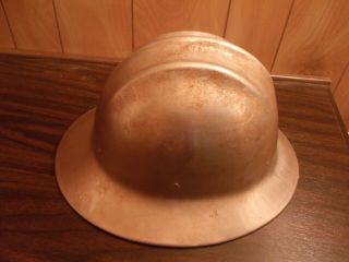 Vintage E.  D.  Bullard S.  F.  Usa Hard Boiled Aluminum Hard Hat With Liner 2