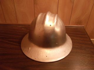Vintage E.  D.  Bullard S.  F.  Usa Hard Boiled Aluminum Hard Hat With Liner