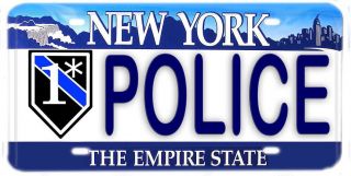 York Vanity Novelty License Plate Law Enforcement - Police