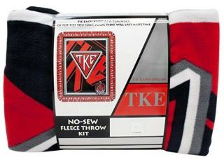 Tau Kappa Epsilon Tke 48 " No Sew Fleece Throw Kit Blanket