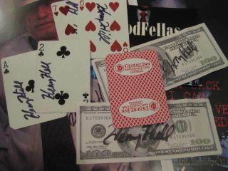 World Famous Old School Desert Inn Casino Card Signed By Gangster Henry Hill