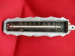 VINTAGE TYCOS - TAYLOR INSTRUMENTS CO.  HEAVY CASTED METAL THERMOMETER 2