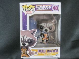 Funko Pop Marvel Guardians Of The Galaxy Rocket Raccoon 48 Nib Collectible