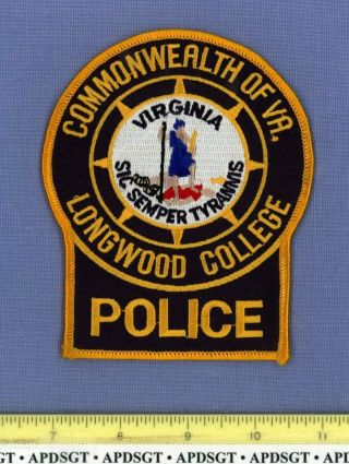 Longwood College Virginia Sheriff School Campus Police Patch