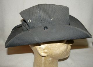 Unknown French Army Style Black Cotton Hot Weather Or Bush Hat - Vietnamese Made