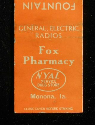 1930s Fox Pharmacy Nyal Drug Store General Electric Radios Monona Ia Clayton Co