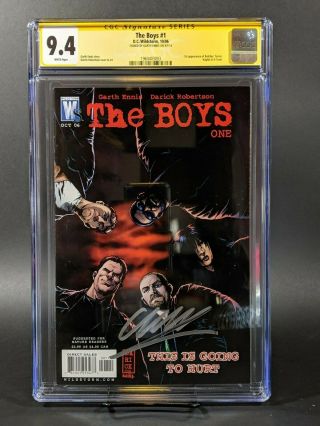 The Boys 1 Cgc 9.  4 Ss Signed By Garth Ennis
