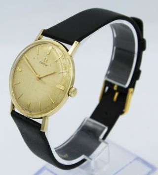 Vintage 1967 Omega Watch 14K Gold Filled Men ' s 33mm Ref 6313 Cal 601 Hand Wind 2