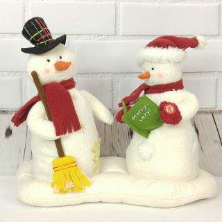 Hallmark Jingle Pals Caroling Snowmen Animated Plush Christmas Singing Mr Mrs
