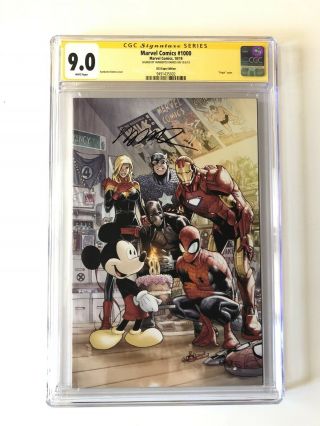Marvel Comics 1000 Cgc 9.  0 D23 Variant 1st Mickey Mouse Signed Humberto Ramos
