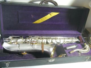 Vintage The Martin Saxophone Elkhart Ind.  Low Pitch 20641 & Case