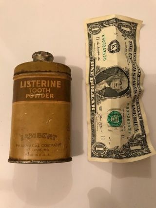 Vintage Listerine Tooth Powder Tin