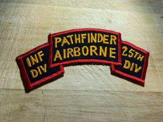 1960s/vietnam? Us Army Scroll Patch - Pathfinder Airborne Inf 25th Div -