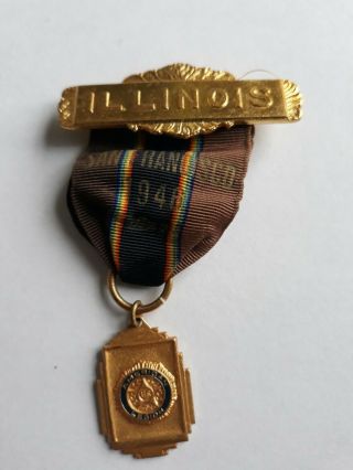 1946 American Legion San Francisco,  Ca National Convention Medal Badge Illinois