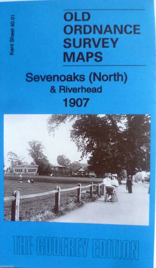 Old Ordnance Survey Maps Sevenoaks North & Riverhead Kent 1907 Godfrey Edition