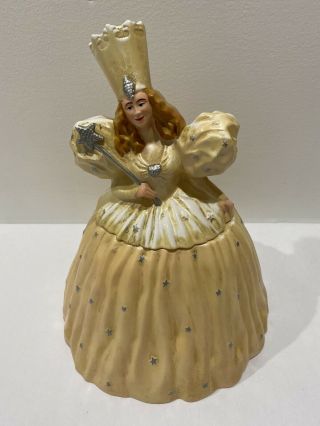 1997 Warner Brothers Wizard Of Oz Cookie Jar " Glinda The Good Witch "