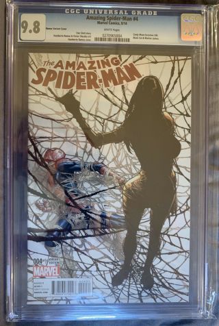 2014 Marvel Spider - Man 4 Cgc 9.  8 White Pages 1:25 Ramos Variant
