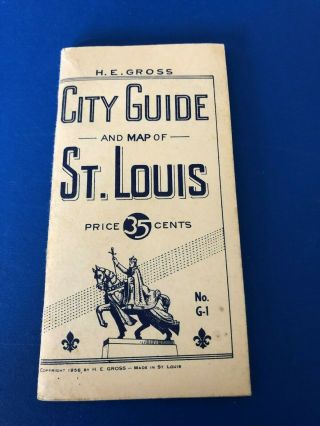 1956 City Guide And Map Of St.  Louis