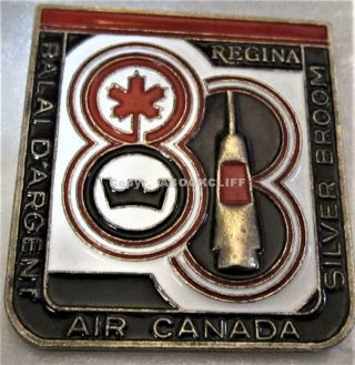 1983 Air Canada Silver Broom World Curling Championship Regina Lapel Pin