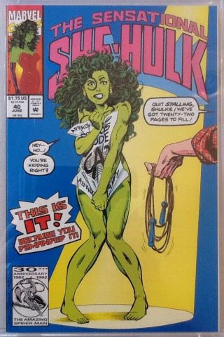 Sensational She - Hulk 40 CGC 9.  8 NM/MT Jump Rope Cover DC 1992 White Pages 2