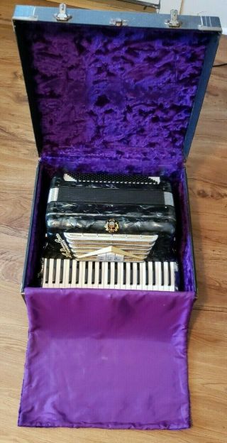 Lo Duca Bros Vintage 120 Bass Accordion with Case Made in Italy 2