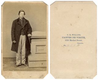 Civil War Cdv Photo Portrait Of A Union Soldier By O.  H.  Willard,  Philadelphia