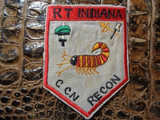 Vietnam Us Army Rt Indiana Ccn Recon Team Patch Macv Sog