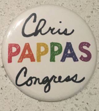 2018 Chris Pappas Hampshire Democrat Congress Button Newly Elected