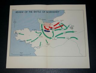 Ww2 D - Day Overlord Map Review Of The Battle Of Normandy June 1944