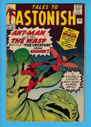 Tales To Astonish 44 Gd,  1st Appearance Of The Wasp - Ant - Man - Pence - 1963 - Key