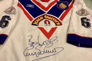 Signed Gary Schofield Great Britain Lions Umbro Vintage Jersey Balmain Tigers