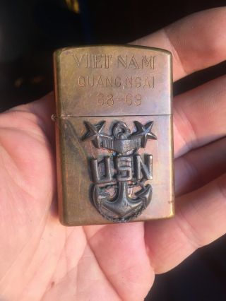 Vietnam War Zippo Lighter Cover Case War Helicopter 68 - 69 What Can You